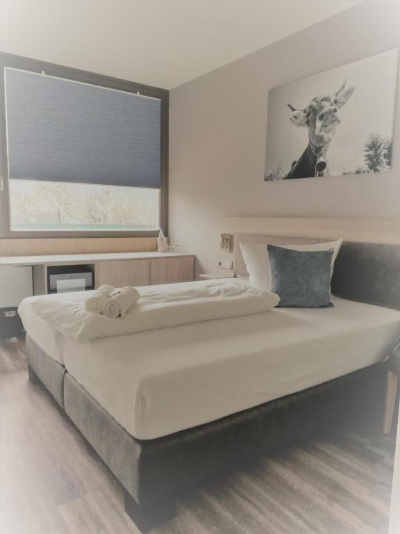 Postel nebo postele na pokoji v ubytování Hotel & Restaurant Alte Molkerei Kölleda