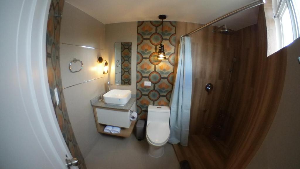 Koupelna v ubytování Asher Hospedaje y Turismo