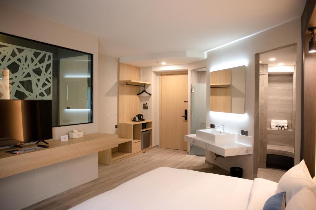 Koupelna v ubytování 56 Hotel