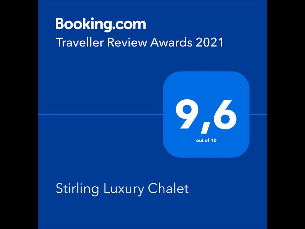 Certifikát, hodnocení, plakát nebo jiný dokument vystavený v ubytování Stirling Luxury Chalet & Spa