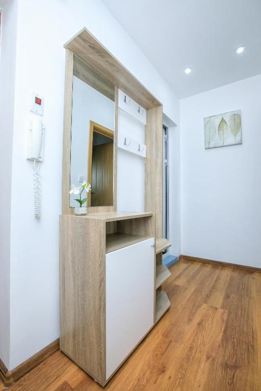 Kuchyň nebo kuchyňský kout v ubytování Dream Park Apartment