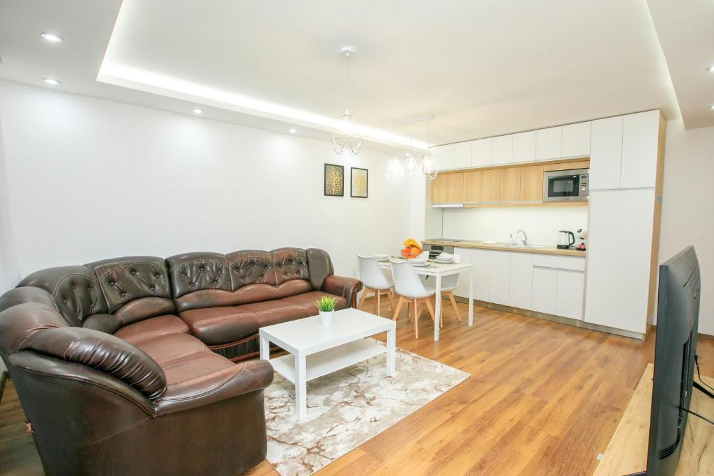 Kuchyň nebo kuchyňský kout v ubytování Dream Park Apartment