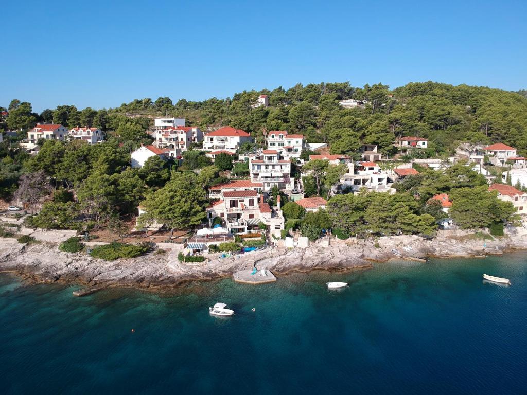 Ptičja perspektiva objekta Beachfront house Pope B&B