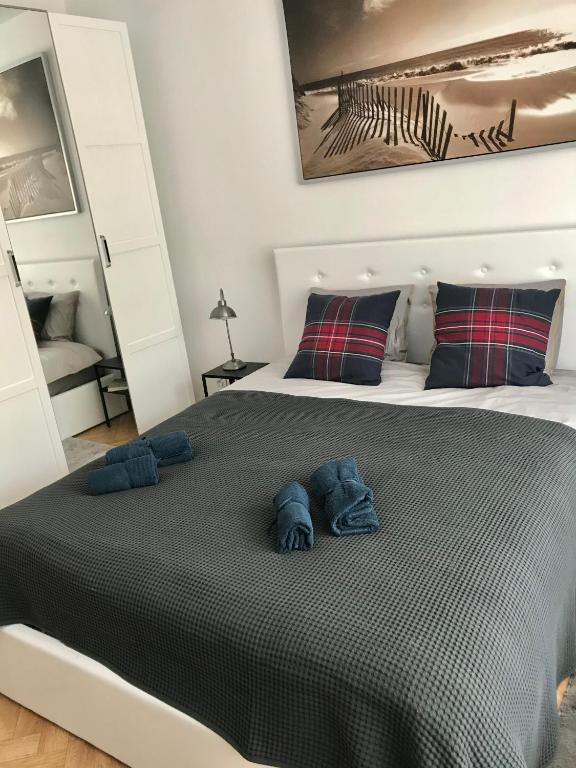 Posteľ alebo postele v izbe v ubytovaní Apetyt na Gdańsk Apartament z prywatną sauną
