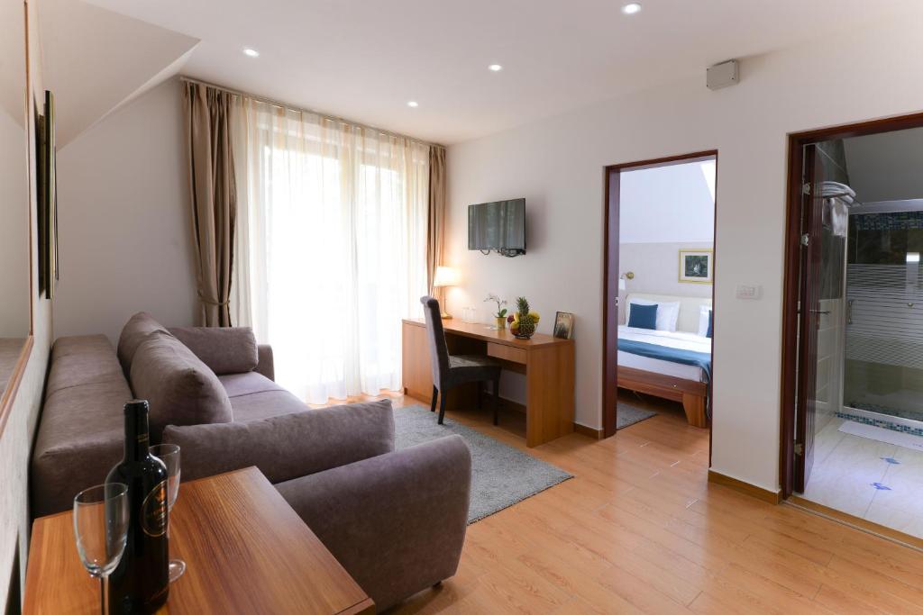 TV a/nebo společenská místnost v ubytování Hotel Iris