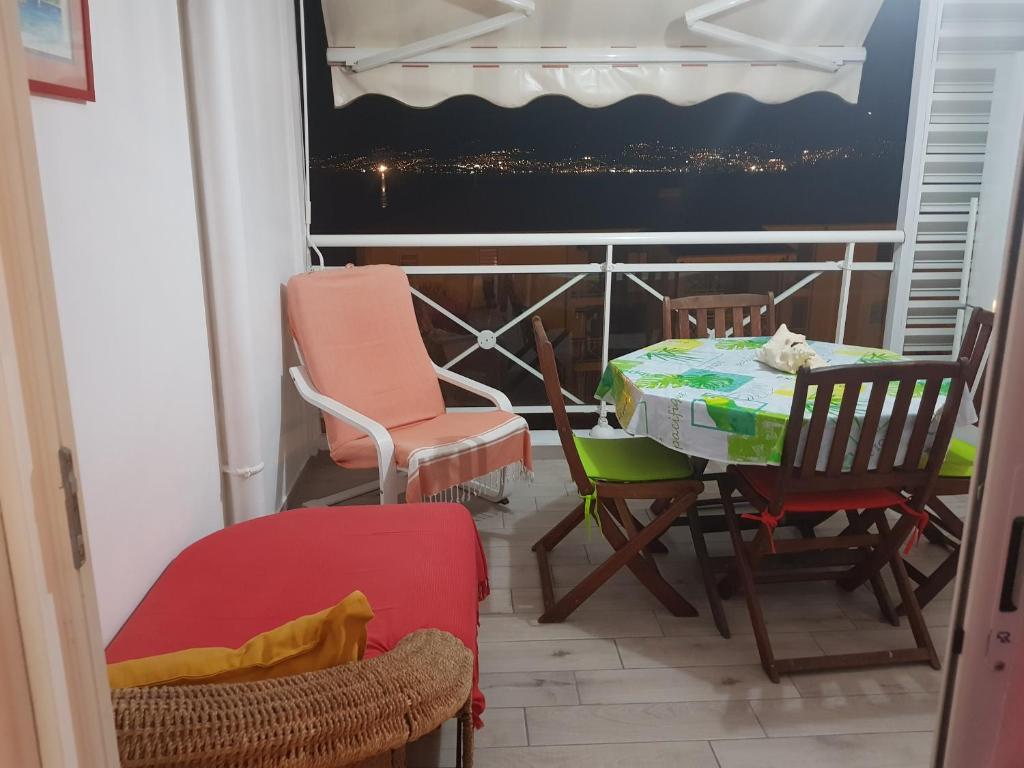 Balkón nebo terasa v ubytování Studio KASANACO avec vue la baie de Fort de France