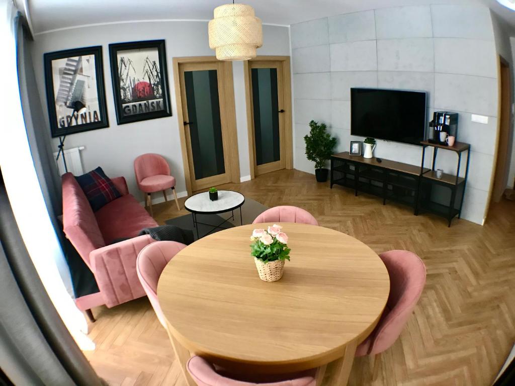 Area tempat duduk di Apetyt na Gdańsk Apartament z prywatną sauną