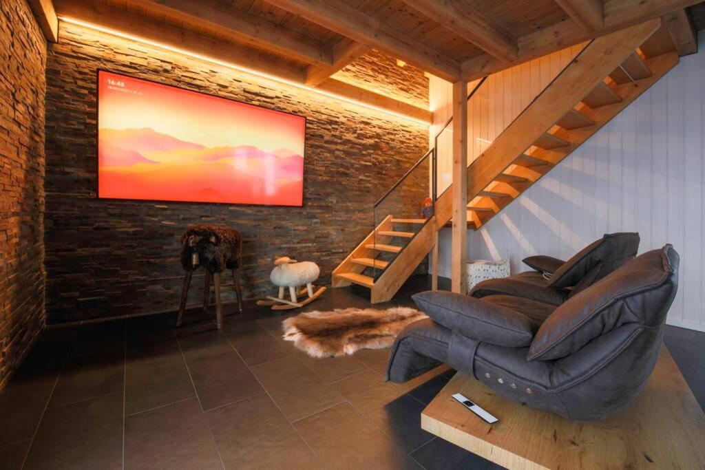 Posezení v ubytování Exklusives Chalet mit traumhafter See- und Bergsicht