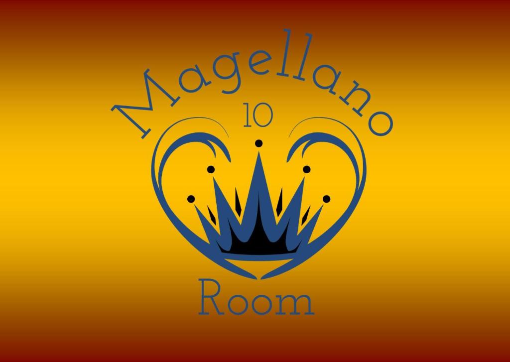 un corazón amarillo y azul con las palabras habitación hidrogenoom en Magellano Room en Verona
