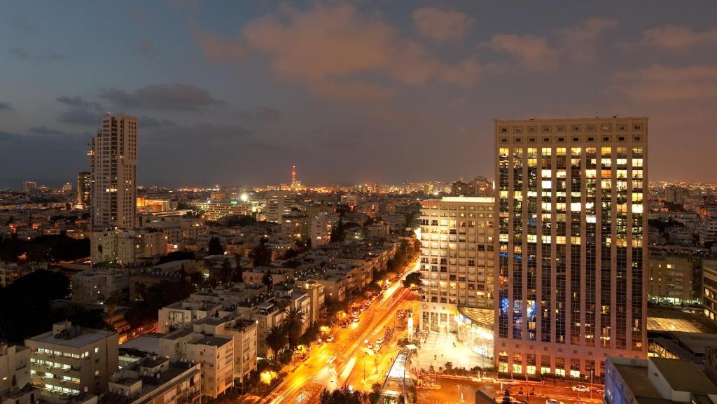 Nespecifikovaný výhled na destinaci Tel Aviv nebo výhled na město při pohledu z hotelu