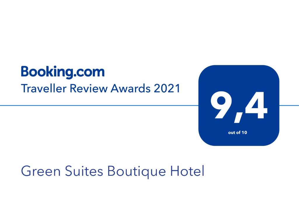 Certifikát, hodnocení, plakát nebo jiný dokument vystavený v ubytování Green Suites Boutique Hotel