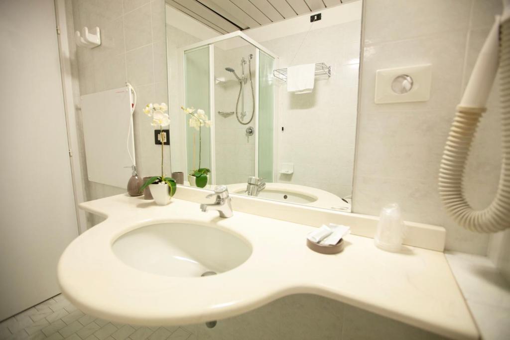 Koupelna v ubytování Hotel Maestri