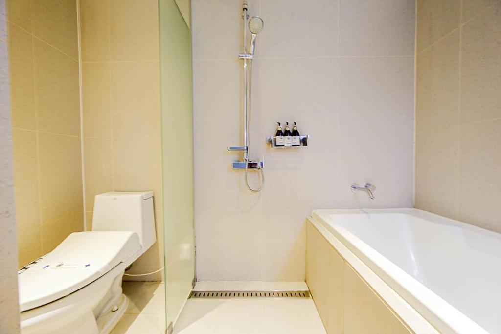 Koupelna v ubytování Hotel Myeongjak