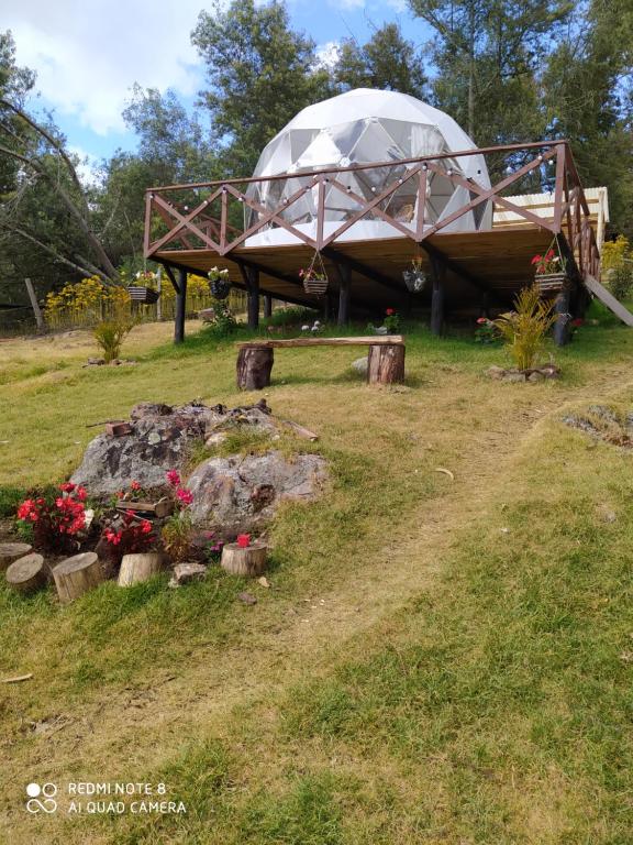 Zahrada ubytování Glamping Chinu
