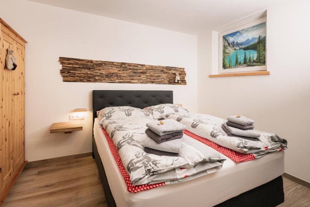 Posteľ alebo postele v izbe v ubytovaní Pistenblick Alpin