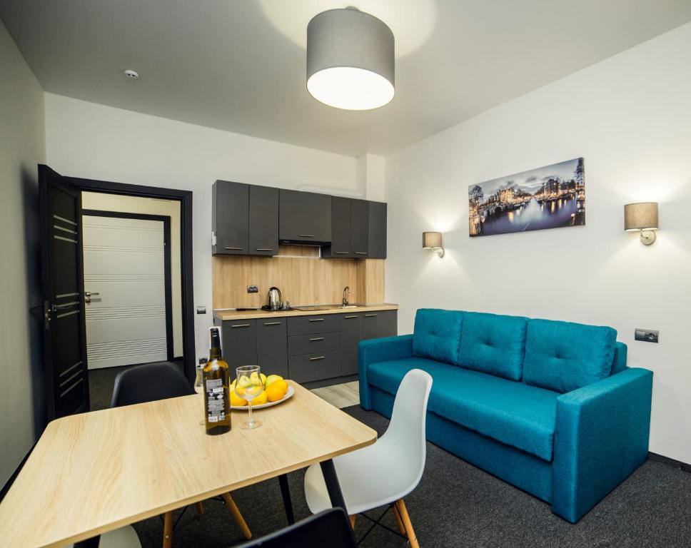 Kuchyň nebo kuchyňský kout v ubytování Arena Apart - Hotel
