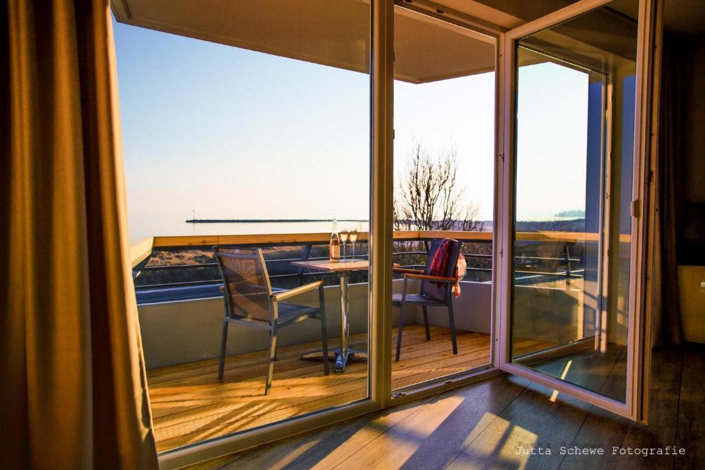 Balkón nebo terasa v ubytování Strandhotel Bene