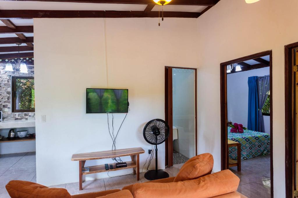 TV a/nebo společenská místnost v ubytování Bungalows Ache Cozy House