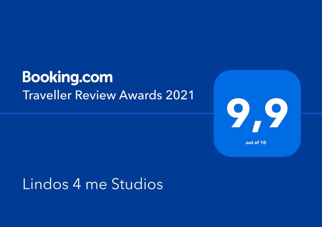 Certifikát, ocenenie alebo iný dokument vystavený v ubytovaní Lindos 4 me Studios