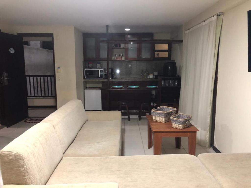  Flat completo a beira mar com vista exuberante no Blue Marlin Apartments