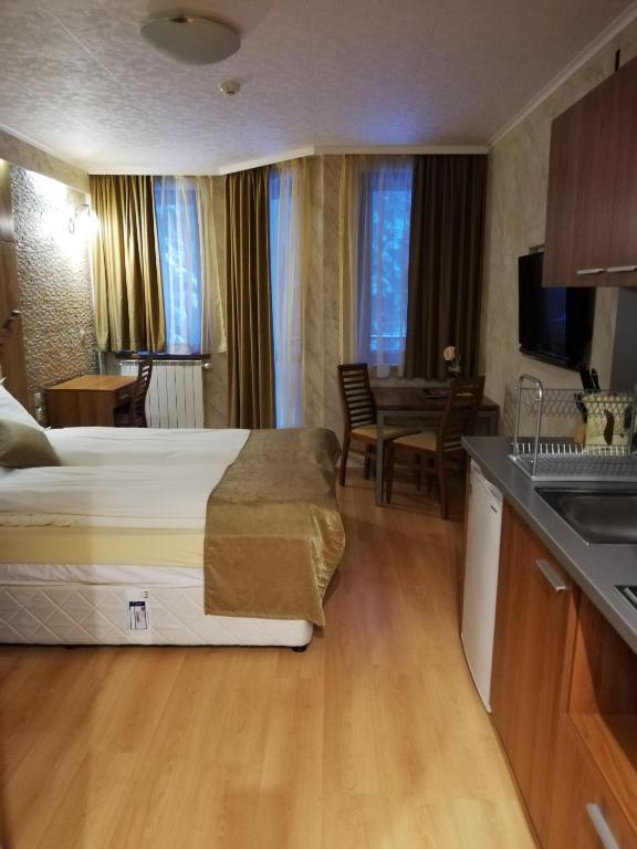 Postel nebo postele na pokoji v ubytování HQ apartments Villa Park