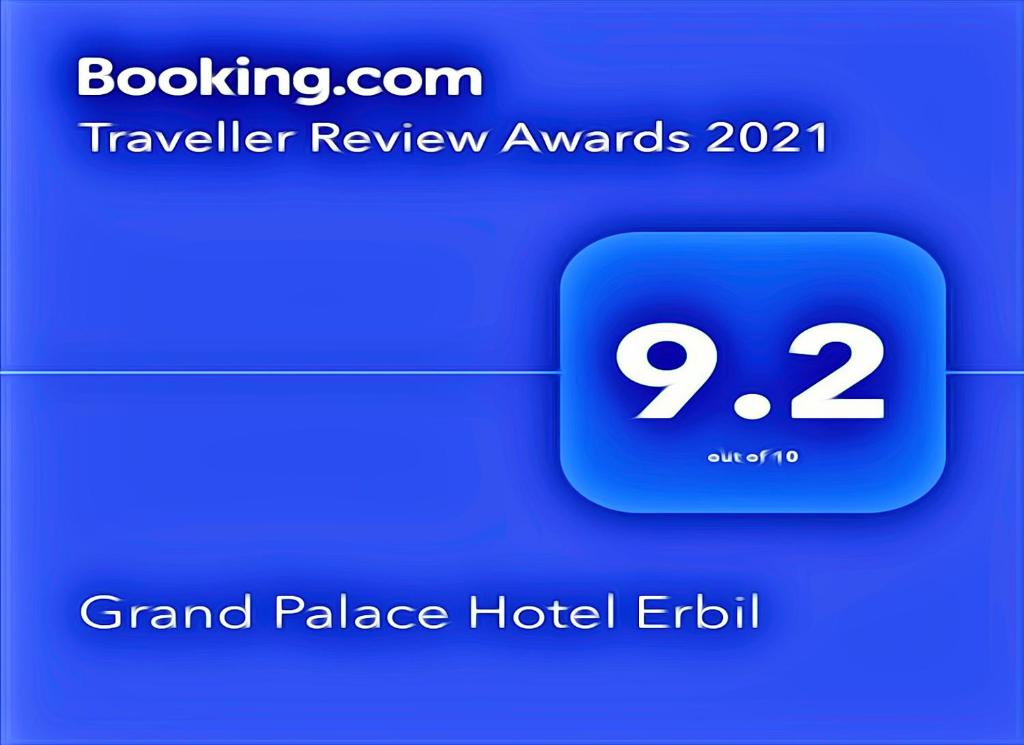 Certifikát, hodnocení, plakát nebo jiný dokument vystavený v ubytování Grand Palace Hotel Erbil