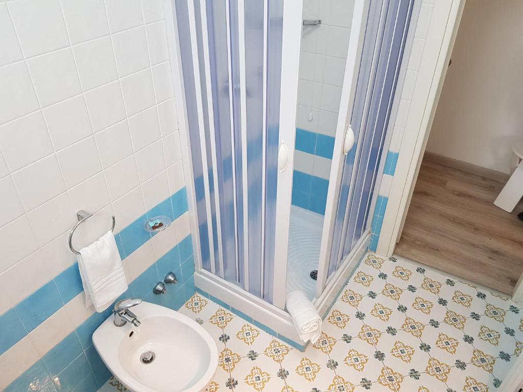 Koupelna v ubytování Hotel Oriente