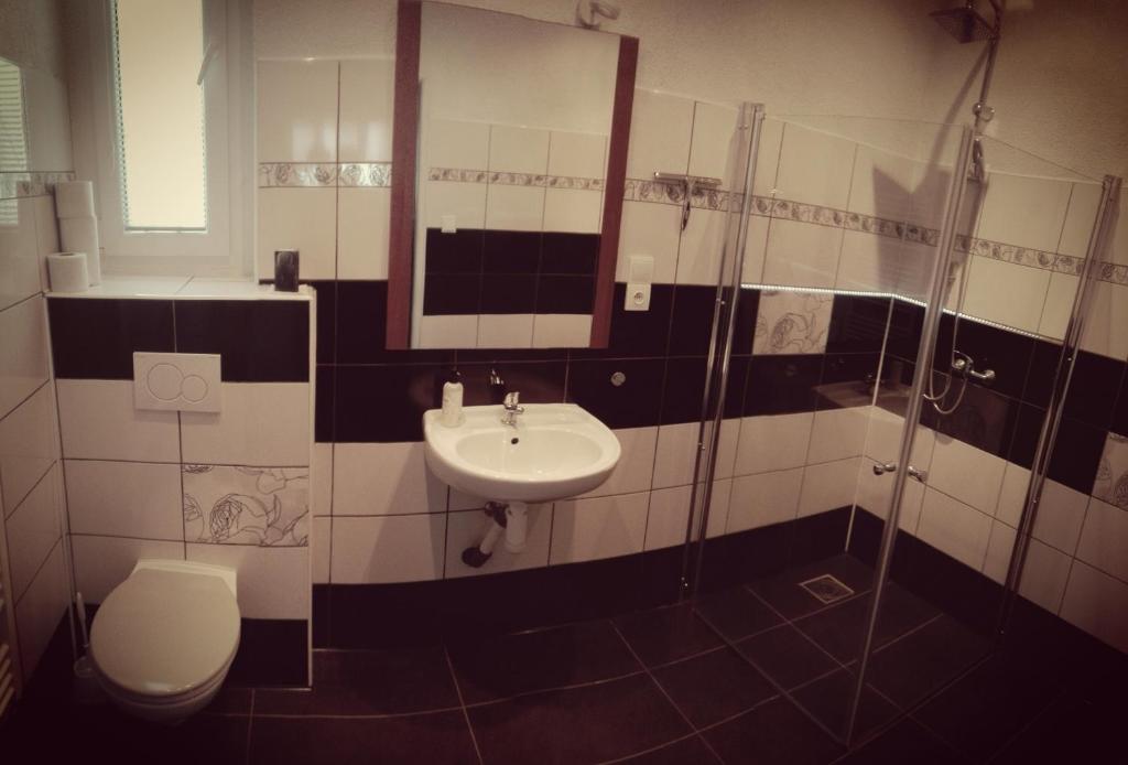 Łazienka w obiekcie Apartmán Saxán Smržovka