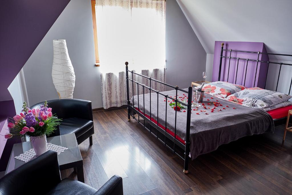 Posteľ alebo postele v izbe v ubytovaní Klimkowa Chata