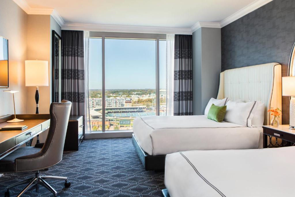 A room with a view at the Kimpton Tryon Park Hotel. 