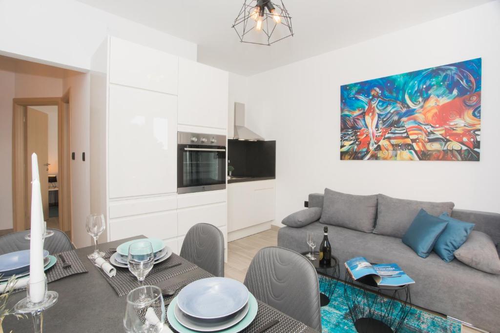 Posezení v ubytování Apartmani Rišpet
