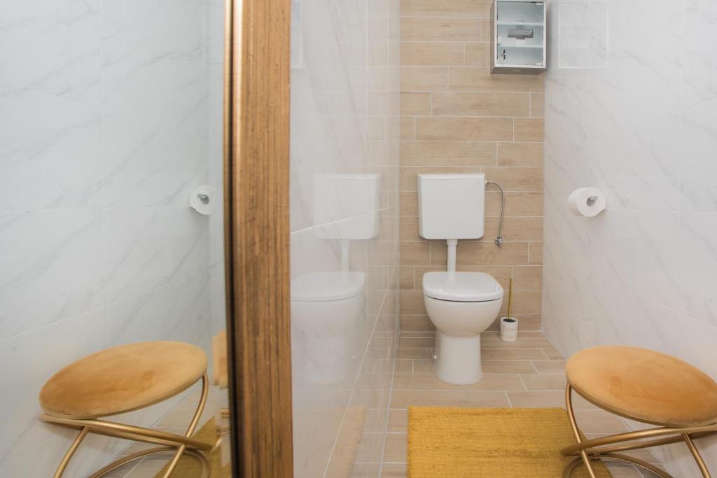Koupelna v ubytování Apartmani Rišpet