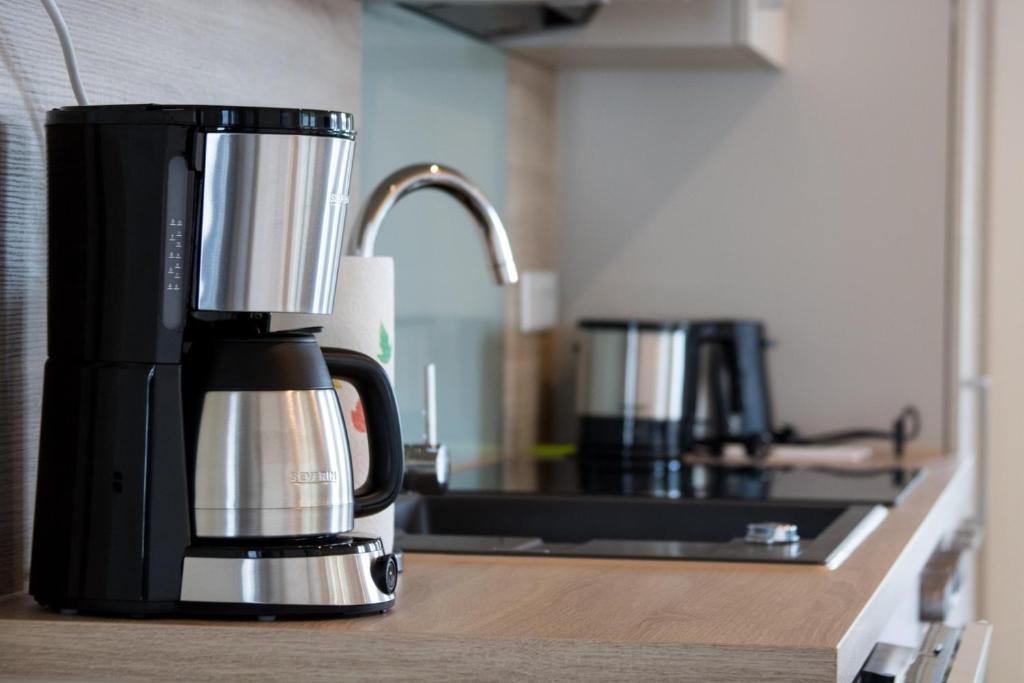 Kuchyň nebo kuchyňský kout v ubytování Ferienwohnung Stratmann