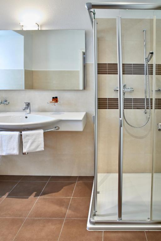 Koupelna v ubytování Hotel Bellevue