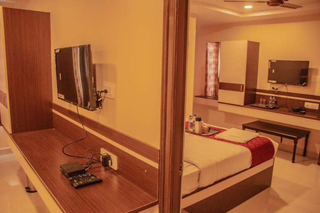 TV a/nebo společenská místnost v ubytování Hotel Mountview Comforts