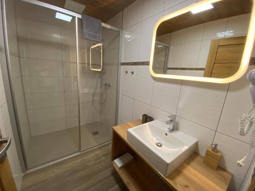 Koupelna v ubytování Pension Marina