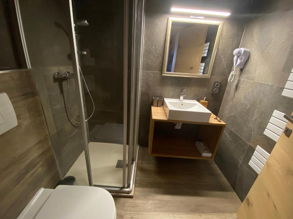 Koupelna v ubytování Pension Marina