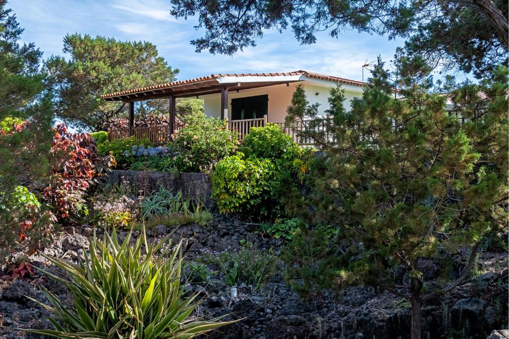 una casa en medio de un jardín en Las Sabinas Villa - El Guincho, Garachico en Garachico