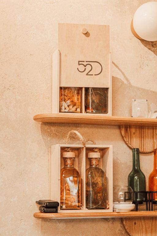 Kuchyň nebo kuchyňský kout v ubytování Hotel 52
