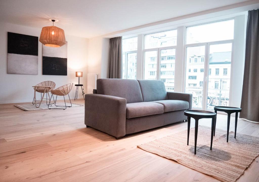 Un lugar para sentarse en Smartflats - Antwerp View