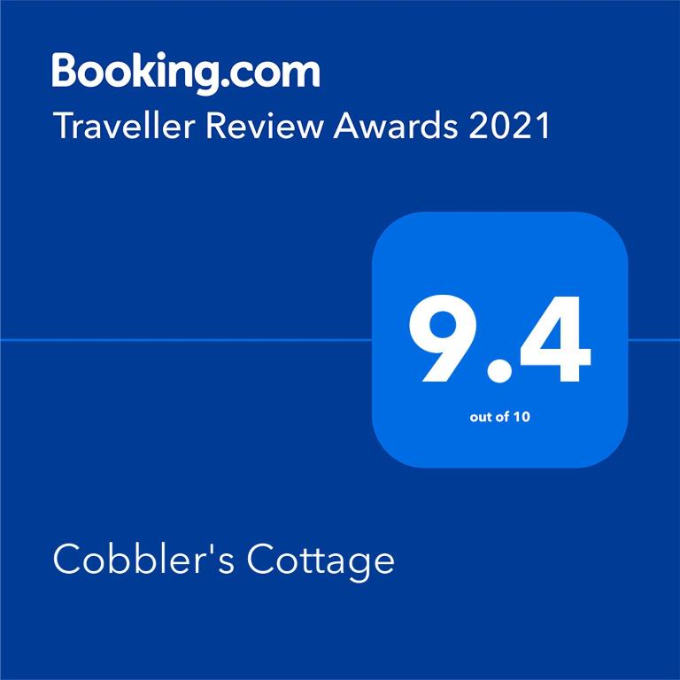 Certifikát, hodnocení, plakát nebo jiný dokument vystavený v ubytování Cobbler's Cottage