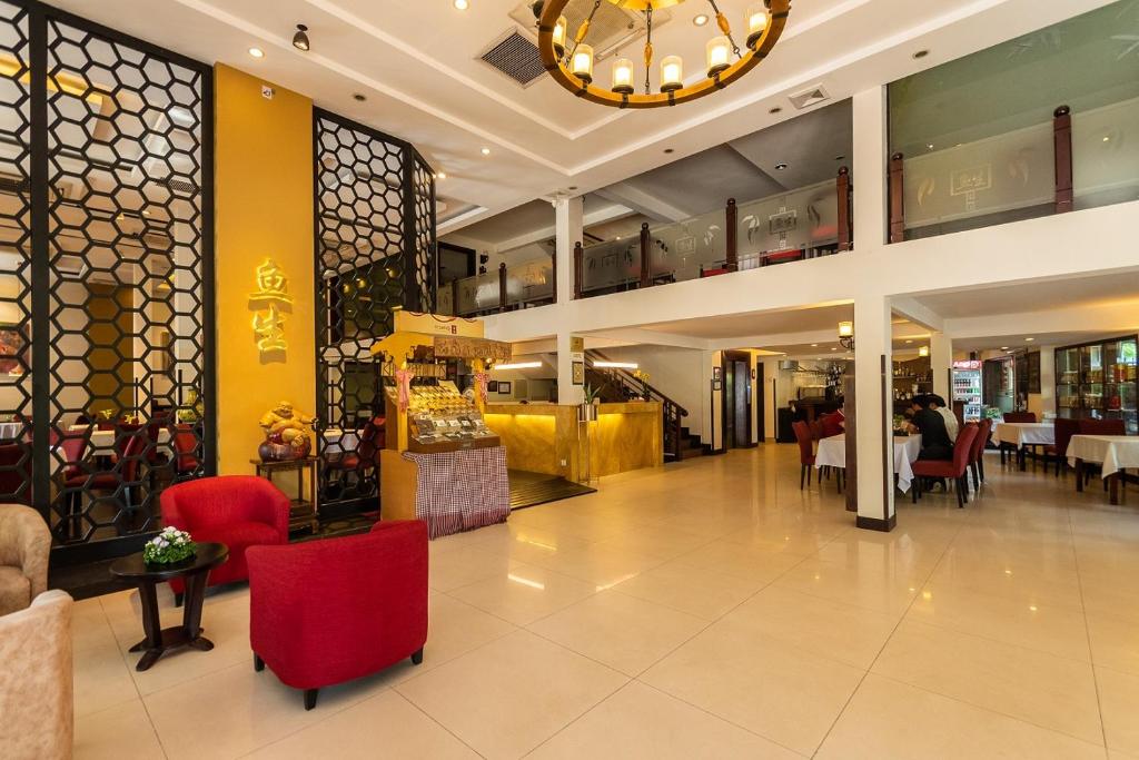 Posezení v ubytování Almond Hotel Sothearos