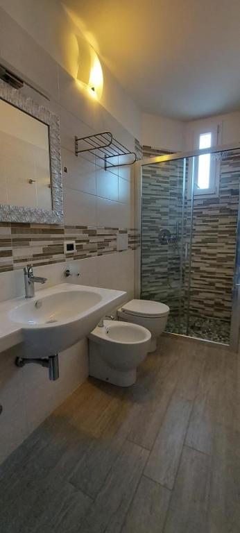 Koupelna v ubytování Hotel Trevi
