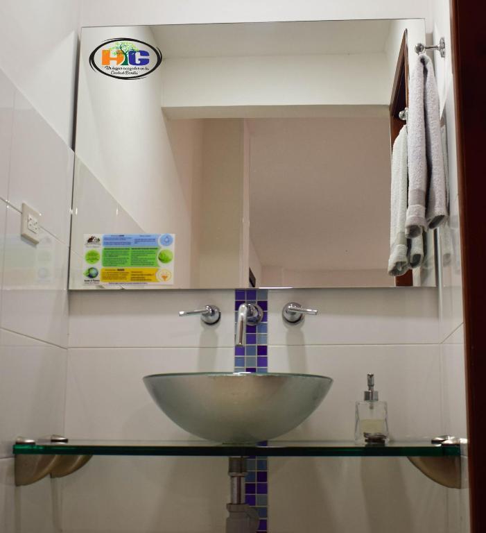 Koupelna v ubytování Hotel Getsemaní BGA