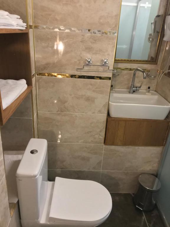 Koupelna v ubytování Gazel Butik Otel