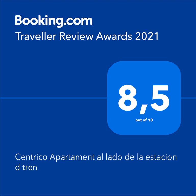 Certifikát, ocenenie alebo iný dokument vystavený v ubytovaní Centrico Apartament al lado de la estacion d tren Vivienda de uso Turistico