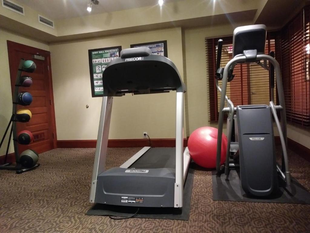 Fitness centrum a/nebo fitness zařízení v ubytování Hotel Elliott