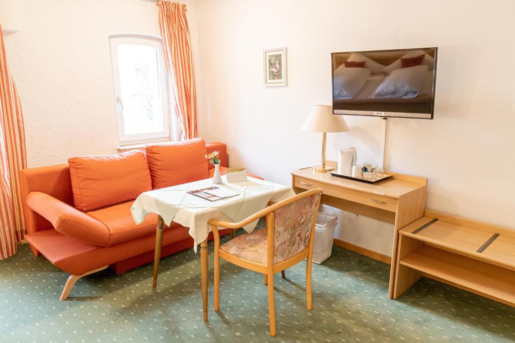 TV a/nebo společenská místnost v ubytování Hotel Der Seehof
