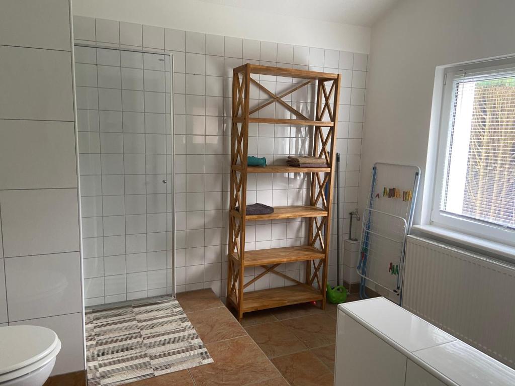 Koupelna v ubytování Eckernförder Glück