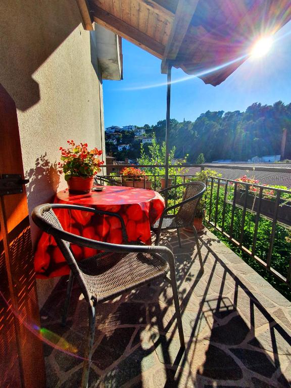 Balkon lub taras w obiekcie Apartmani Senka
